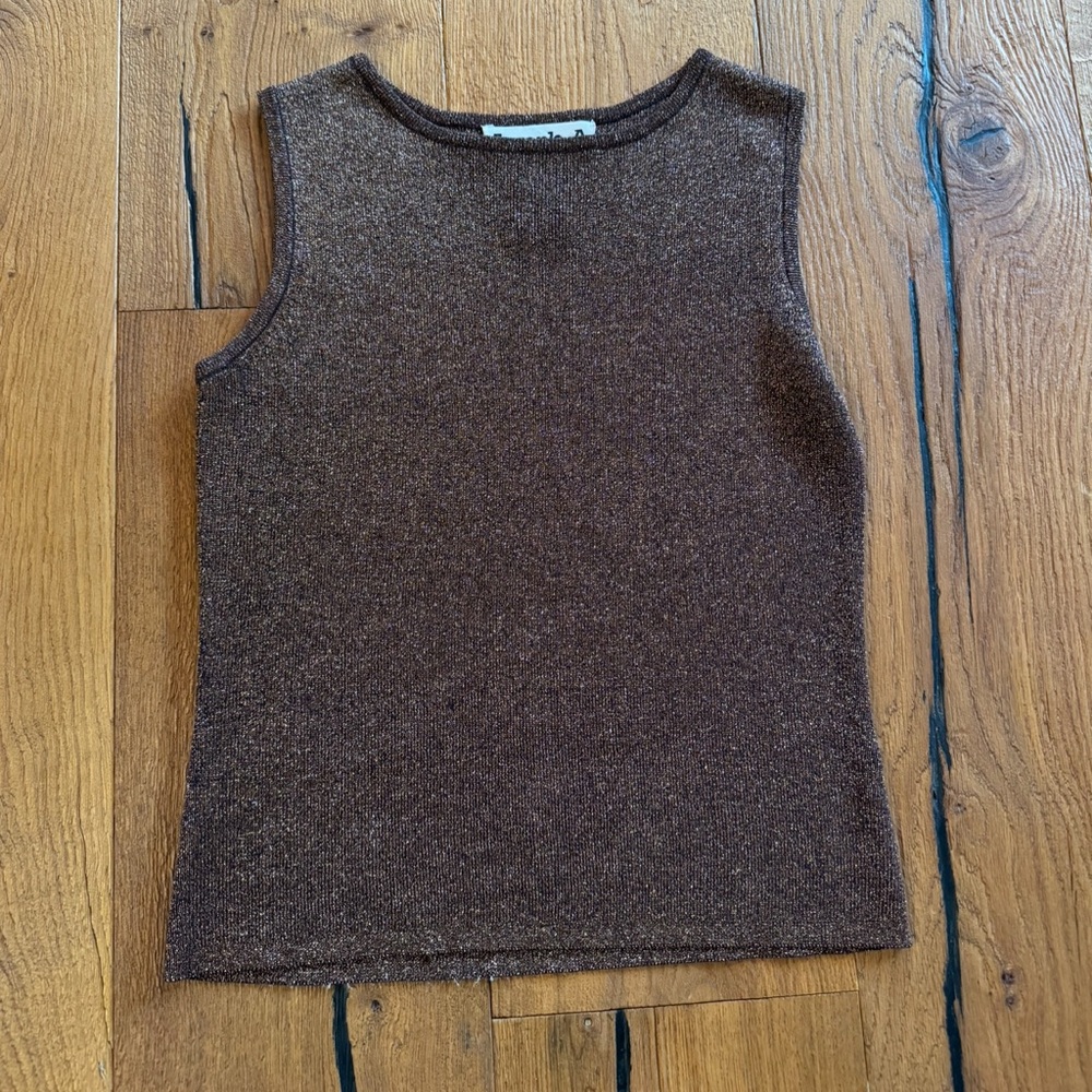 metallic vintage top